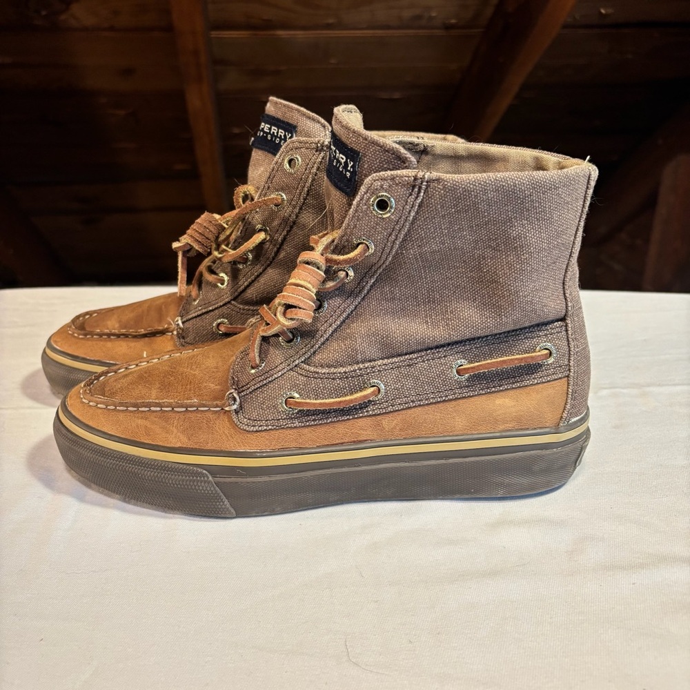 Sperry Men's Tan and Brown Boat Shoes - Picture 3 of 7